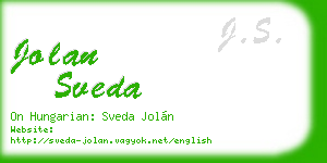 jolan sveda business card
